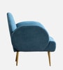 Muffle Fabric Lounge Chairs In Sky Blue Colour