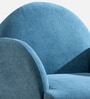 Muffle Fabric Lounge Chairs In Sky Blue Colour