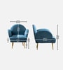 Muffle Fabric Lounge Chairs In Sky Blue Colour