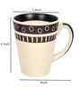Polka Black and Off-White 180 ml Ceramic (Set of 2) Tea Cups