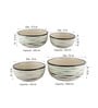 Mugdha White & Green Ceramic (Set of 4) Serving Bowl