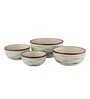 Mugdha White & Green Ceramic (Set of 4) Serving Bowl