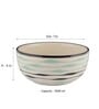 Mugdha Off-White 1000ml Ceramic Serving Bowl