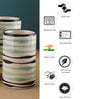 Mugdha 300ml White & Blue (Set of 4) Ceramic Everyday Glass