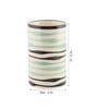 Mugdha 300ml White & Blue (Set of 4) Ceramic Everyday Glass