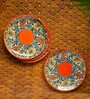 Mughal Bagheecha 10 Inch Multicolour Ceramic (Set of 4) Dinner Plate