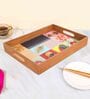 Mughal Collectio Multicolour & Gold MDF Wood Rectangle Serving Trays
