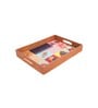 Mughal Collectio Multicolour & Gold MDF Wood Rectangle Serving Trays