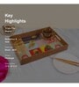 Mughal Collectio Multicolour & Gold MDF Wood Rectangle Serving Trays