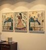Palace Architecture Wall Art with Parrots Framed Set of 3