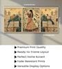 Palace Architecture Wall Art with Parrots Framed Set of 3