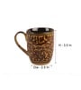Mughal HandPainted 150ml Brown Ceramic (Set of 4) Tea Cup