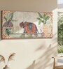 (1Pc) Multicolor Canvas Mughal Elephant Wall Art