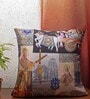 Grey Traditional Cotton 16 x 16 Inches Cushion Cover