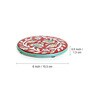 Mughal Rounds Floral Red & White Ceramic (Set of 2) Trivet