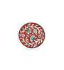 Mughal Rounds Floral Red & White Ceramic (Set of 2) Trivet