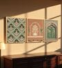 Mughal Floral Wall Art Framed Set of 3
