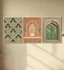 Mughal Floral Wall Art Framed Set of 3