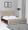 Mulan Queen Bed in Walnut Colour