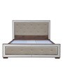 Mulan Queen Bed in Walnut Colour