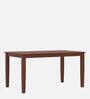 Mulberry Solid Wood 4 Seater Dining Table in Walnut Finish