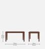 Mulberry Solid Wood 4 Seater Dining Table in Walnut Finish