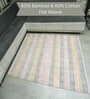 Mutlicolor Stripes Bamboo And Cotton 8X5 Feet Hand Woven Carpet