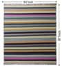 Mutlicolor Stripes Wool Hand Woven Carpet