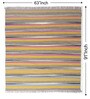 Mutlicolor Stripes Wool Hand Woven Carpet