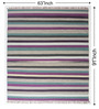 Mutlicolor Stripes Wool Hand Woven Carpet