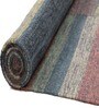 Mutlicolor Stripes Wool 8X5 Feet Hand Woven Carpet