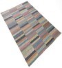 Mutlicolor Stripes Wool 8X5 Feet Hand Woven Carpet
