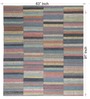 Mutlicolor Stripes Wool 8X5 Feet Hand Woven Carpet