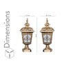 Mullion Single Light Outdoor Pedestal Gate Light In Antique Gold Finish