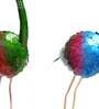 Multcolour Iron Set Of 2 Duck Figurine