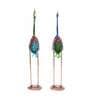 Multcolour Iron Set Of 2 Duck Figurine