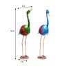 Multcolour Iron Set Of 2 Duck Figurine
