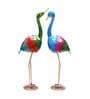 Multcolour Iron Set Of 2 Duck Figurine