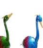 Multcolour Iron Set Of 2 Duck Figurine