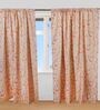 Multicolor Floral Cotton Blend 7 Ft Blackout Rod Pocket Door Curtain