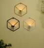 Multicolor Metal Wall Candle Stands (Pack Of 3