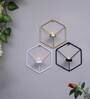 Multicolor Metal Wall Candle Stands (Pack Of 3