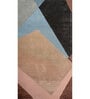 Multi Abstract Wool and Viscose 4 ft X 6 ft Hand Tufted Carpet