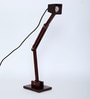 Multi Angle Red Mahogany Shade Study Lamp With Birch Ply Base