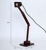 Multi Angle Red Mahogany Shade Study Lamp With Birch Ply Base