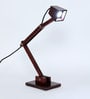 Multi Angle Red Mahogany Shade Study Lamp With Birch Ply Base