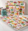Multicolour Vibrant  Melamine  (Set of 3) Serving Tray Set