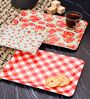 Multicolour Vibrant  Melamine  (Set of 3) Serving Tray Set
