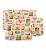 Multicolour Vibrant  Melamine  (Set of 3) Serving Tray Set