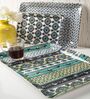 Multicolour Vibrant  Melamine  (Set of 3) Serving Tray Set